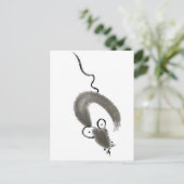 Muis, Sumi-e Briefkaart (Staand voorkant)