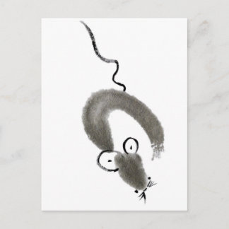 Muis, Sumi-e Briefkaart