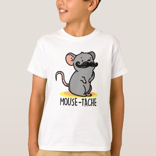 Muis-tache Grappige Muis Pun T-shirt (Voorkant)
