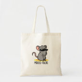 Muis-tache Grappige Muis Pun Tote Bag (Voorkant)