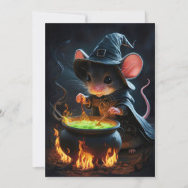 Muis tovenaar. feestdagenkaart