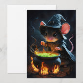 Muis tovenaar. feestdagenkaart (Voorkant / Achterkant)