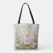 Muis Tuin Verjaardag Tote Bag (Achterkant)