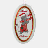 Muis Tunes Santa Keramisch Ornament (Rechts)