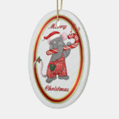 Muis Tunes Santa Keramisch Ornament (Links)