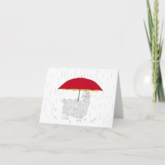 Muis Umbrella voor geiten Bedankkaart (Voorkant)