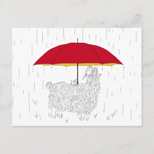 Muis Umbrella voor geiten Briefkaart