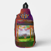 Muis van het bosprint knip naaizak sling bag (Voorkant)