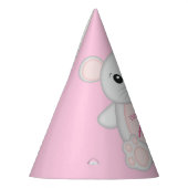 Muis Verjaardagsfeestje Roze Feesthoedjes (Links)