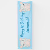 Muis verjaardagsfeestje spandoek (Verticaal)