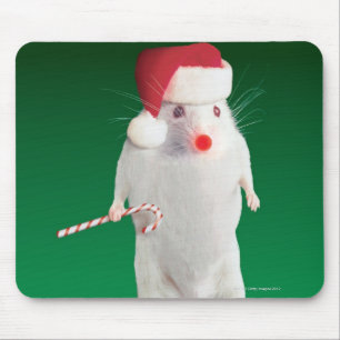Muis verkleed als Santa Claus Muismat