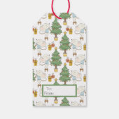 Muis Versieren van een kerstboom Cadeaulabel (Achterkant)