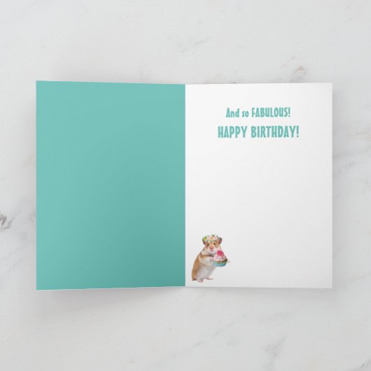 Muis Vijftig En Fabulous Verjaardag Kaart (Binnen)