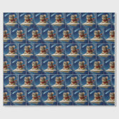 Muis vliegen in een papieren vliegtuig cadeaupapier (Vlak)