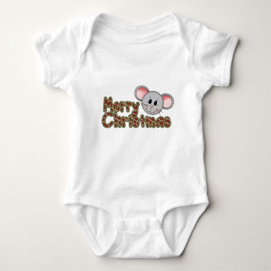 Muis Vrolijke Kerstshirts en -cadeaus Romper (Voorkant)