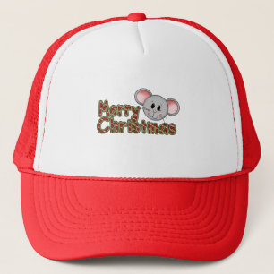 Muis Vrolijke Kerstshirts en -cadeaus Trucker Pet