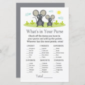 Muis Wat zit er in je baby shower met handtas (Voorkant / Achterkant)