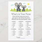 Muis Wat zit er in je baby shower met handtas (Voorkant)