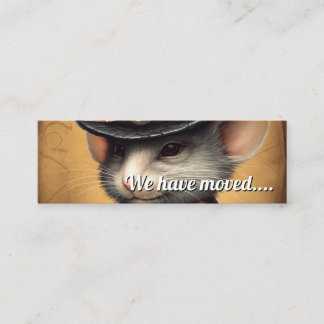 Muis We zijn verhuisd Mini Visitekaartje