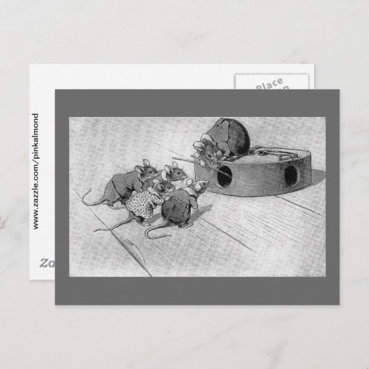 Muis zoekt naar het uitschakelen van Mousetrap Briefkaart (Voorkant / Achterkant)