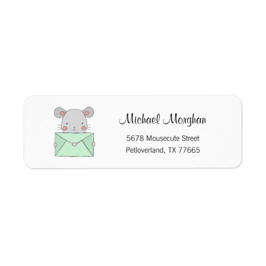 MuisAdresetiketten, Stickers van het Adres van het (Voorkant)