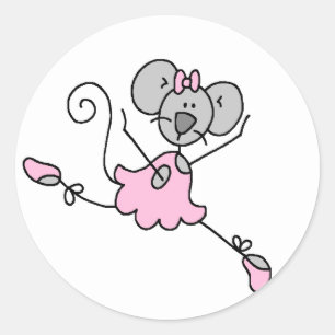 Muisballerina één Sticker