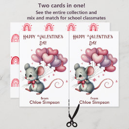 Muisballonnen Kind Valentijn Classroom Kaart