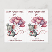 Muisballonnen Kind Valentijn Classroom Kaart (Voorkant)