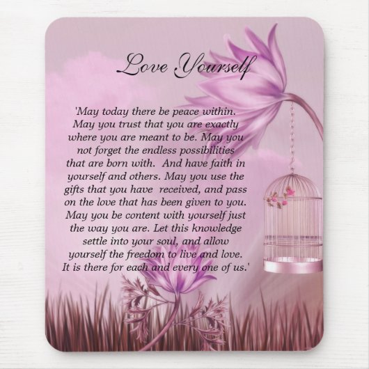 Muisblad Love Yourself Muismat (Voorkant)