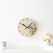 Muisbloemen blauw sinaasappel roze oud bruin papie ronde klok (Huis)