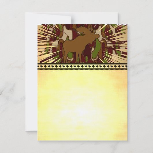 Muiscamouflage-uitnodigingen, -stickers, -stempels kaart (Achterkant)