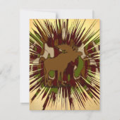 Muiscamouflage-uitnodigingen, -stickers, -stempels kaart (Achterkant)