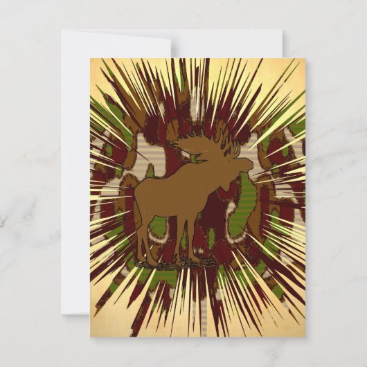 Muiscamouflage-uitnodigingen, -stickers, -stempels kaart (Achterkant)