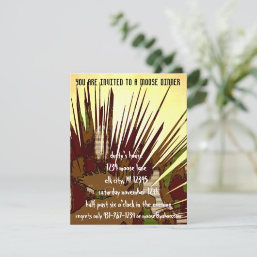 Muiscamouflage-uitnodigingen, -stickers, -stempels kaart (Staand voorkant)