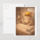Muiscarrière als architect briefkaart (Voorkant / Achterkant)