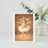 Muiscarrière als ballerina briefkaart (Staand voorkant)