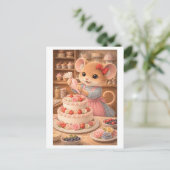 Muiscarrière als cake decorator briefkaart (Staand voorkant)