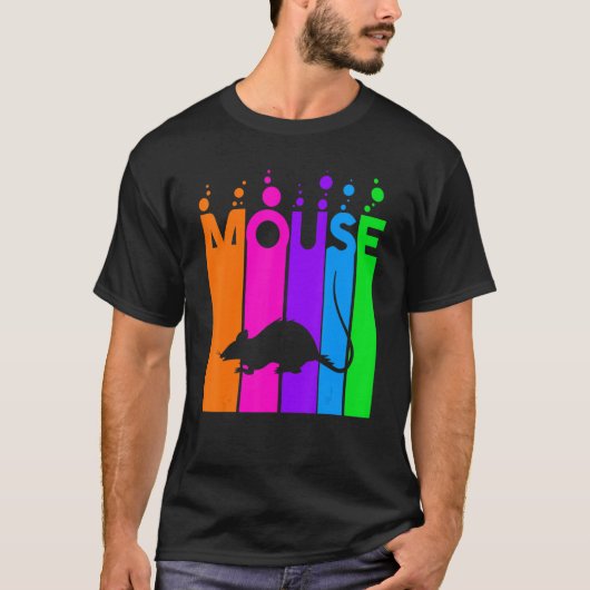 Muisdier regenboogbundel met Silhouette T-shirt (Voorkant)