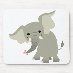 Muisermat met grappige cartoon olifant muismat