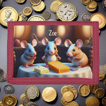 Muisfamilie aan de eettafel - drievoud portemonnee<br><div class="desc">Deze Pocket Folder beschikt over een schattige muisfamilie aan de eettafel - veel kaas,  veel plezier! Leuke Pocket Folder voor kinderen,  terug naar school cadeau,  en meer. ! Mijn idee is gegenereerd met AI. Ontworpen door AIbyMarion</div>