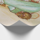 Muisfamilie in een schoen van Beatrix Potter Cadeaupapier (Hoek)