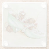 Muisfamilie in een schoen van Beatrix Potter Glazen Onderzetter (Achterkant)