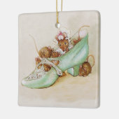 Muisfamilie in een schoen van Beatrix Potter Keramisch Ornament (Links)