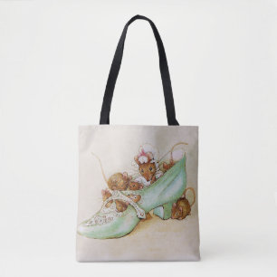 Muisfamilie in een schoen van Beatrix Potter Tote Bag