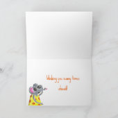 Muisfamilie in het Beach Summertime Wenskaart Kaart (Binnen)