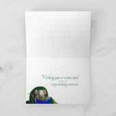 Muisfamilie leest met Fireplace kerstKaart Kaart (Binnen)