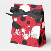 Muisfeest bruiloft Mr. & Mrs. Polka Dot Receptie Bedankdoosjes (Voorkant Zijde)