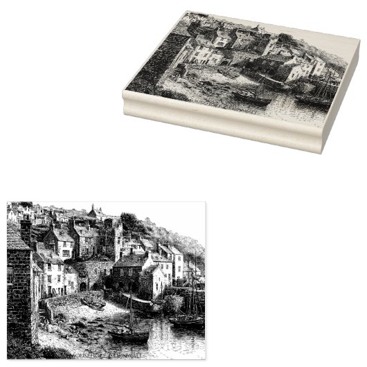 Muisgat, Cornwall  schets Rubberstempel (Gestempeld)