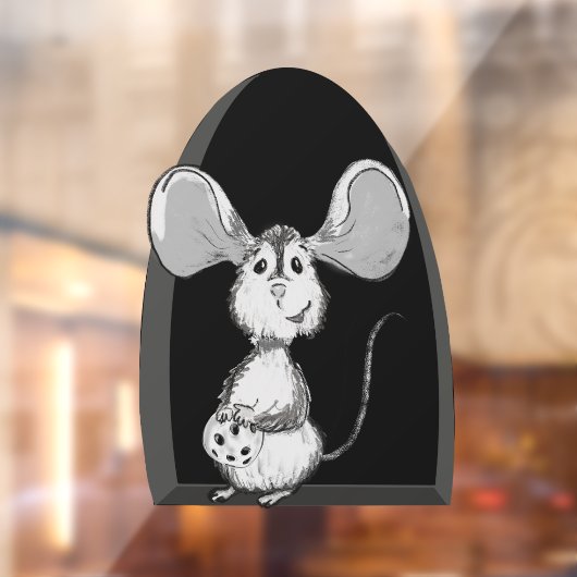 Muisgat met koekje raamsticker (Vel 2)