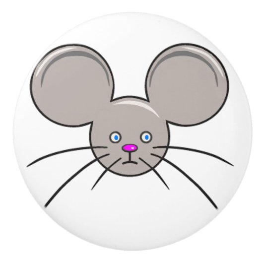 Muishoofd Keramische Knop (Voorkant)